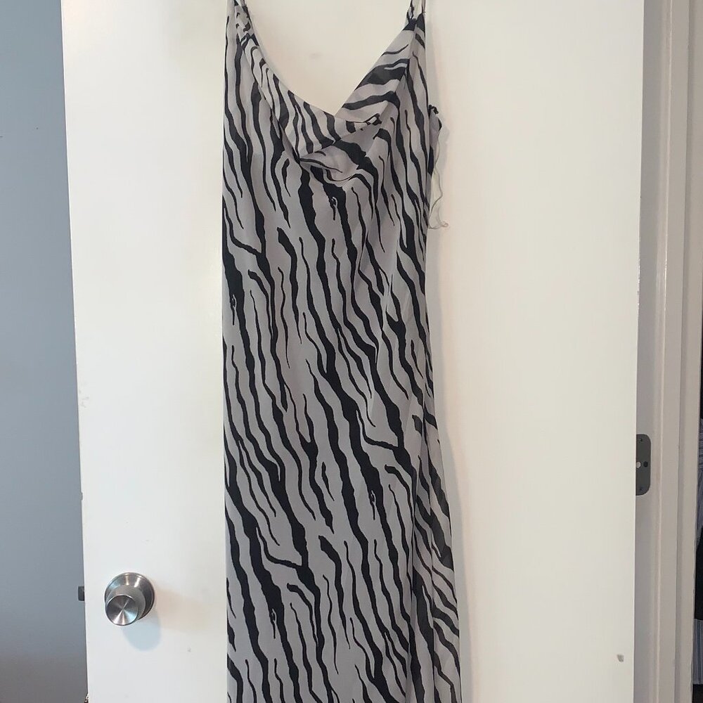 Zebra Print Maxi Dress